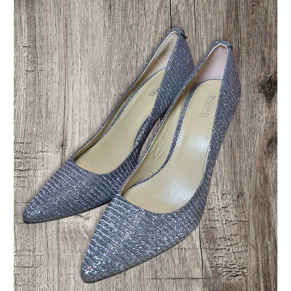 Michael Kors silver sparkly heels. Size 8M. Excellent condition - Picture 2 of 7